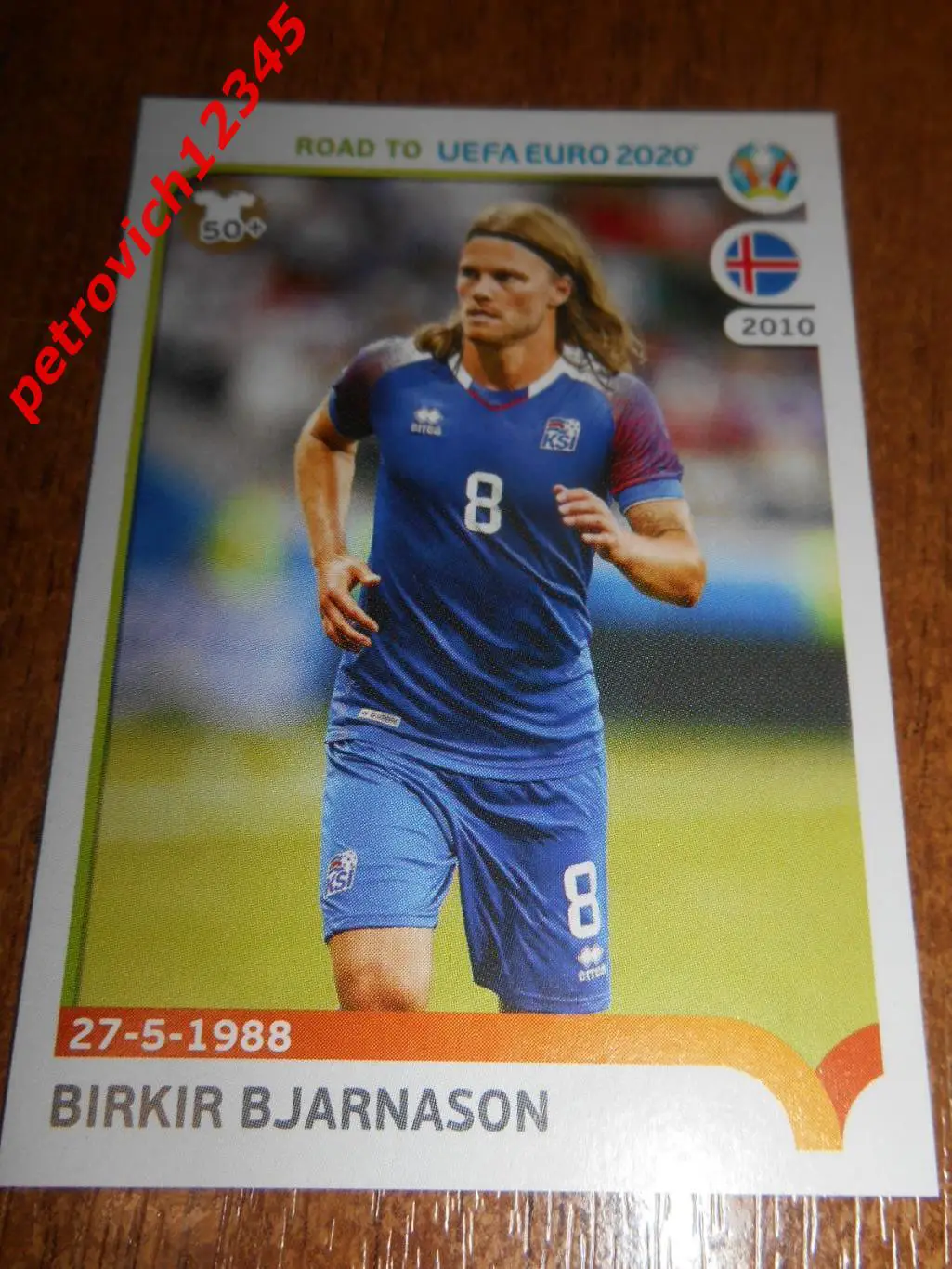 2019 Panini Road to UEFA Euro Sticke = 156 - Birkir Bjarnason - Iceland