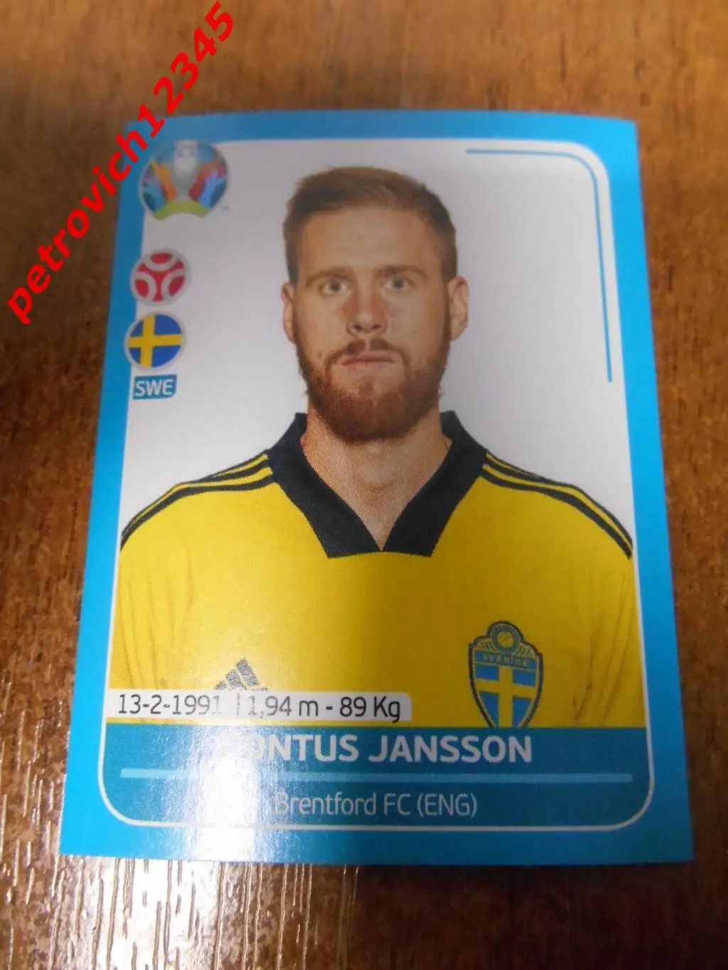2020 Panini UEFA Euro Preview = SWE12 - Pontus Jansson - Sweden