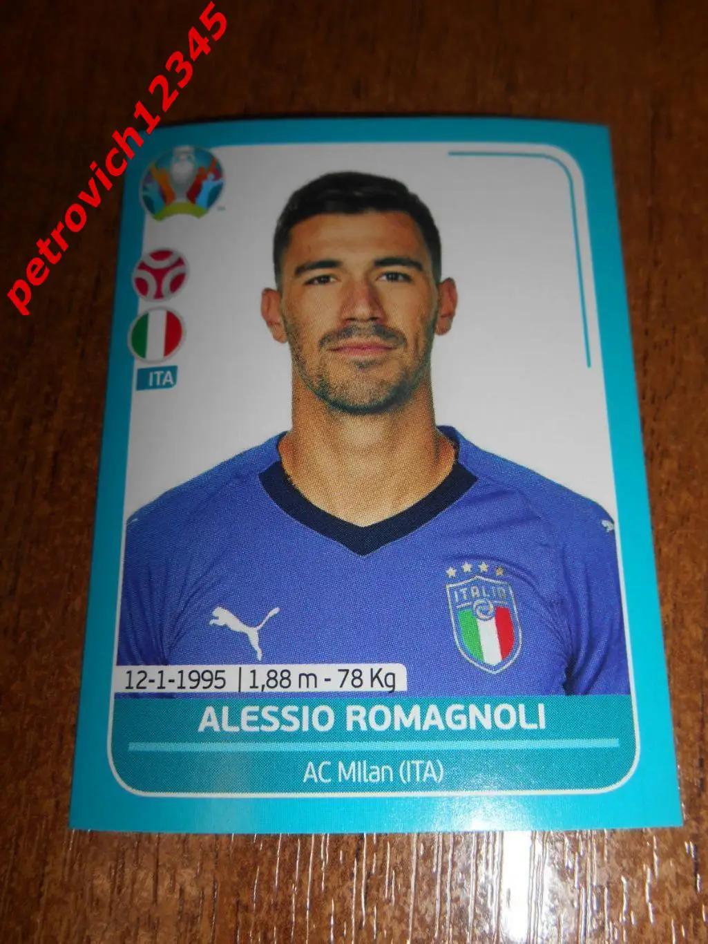 2020 Panini UEFA Euro Preview = ITA11 - Alessio Romagnoli - Italy