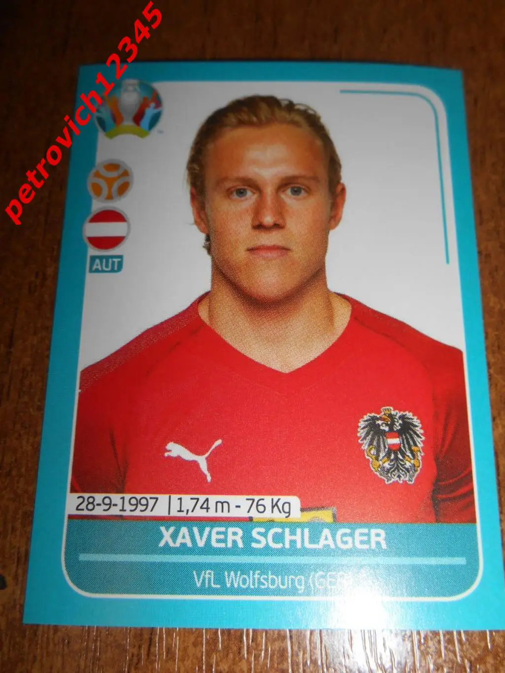2020 Panini UEFA Euro Preview = AUT23 - Xaver Schlager - Austria