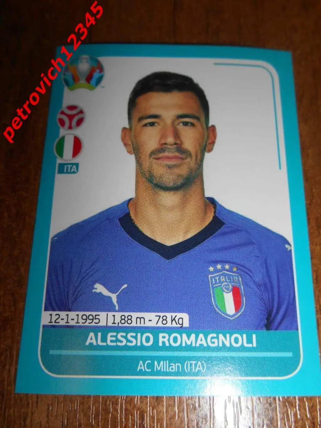 2020 Panini UEFA Euro Preview = ITA11 - Alessio Romagnoli - Italy