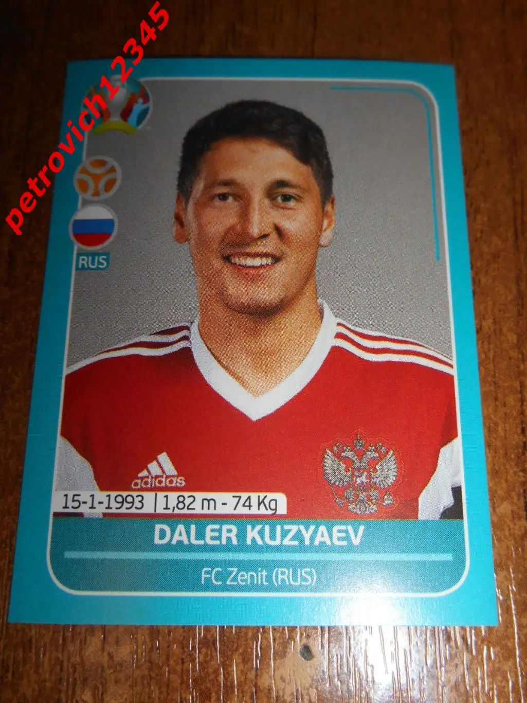 2020 Panini UEFA Euro Preview = RUS20 - Daler Kuzyaev - Russia