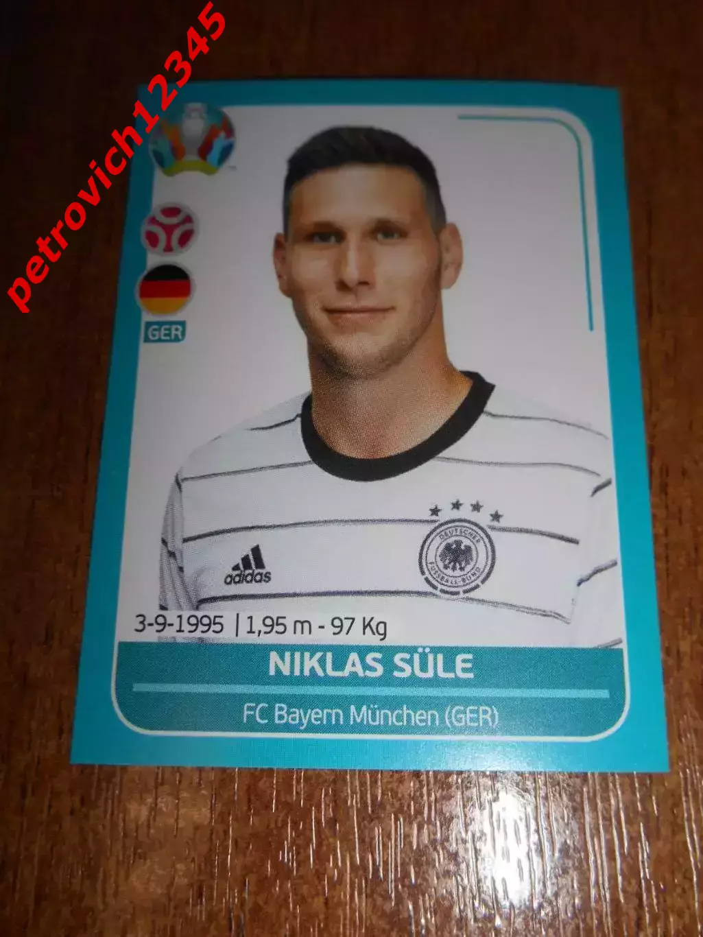 2020 Panini UEFA Euro Preview = GER15 - Niklas Sule - Germany