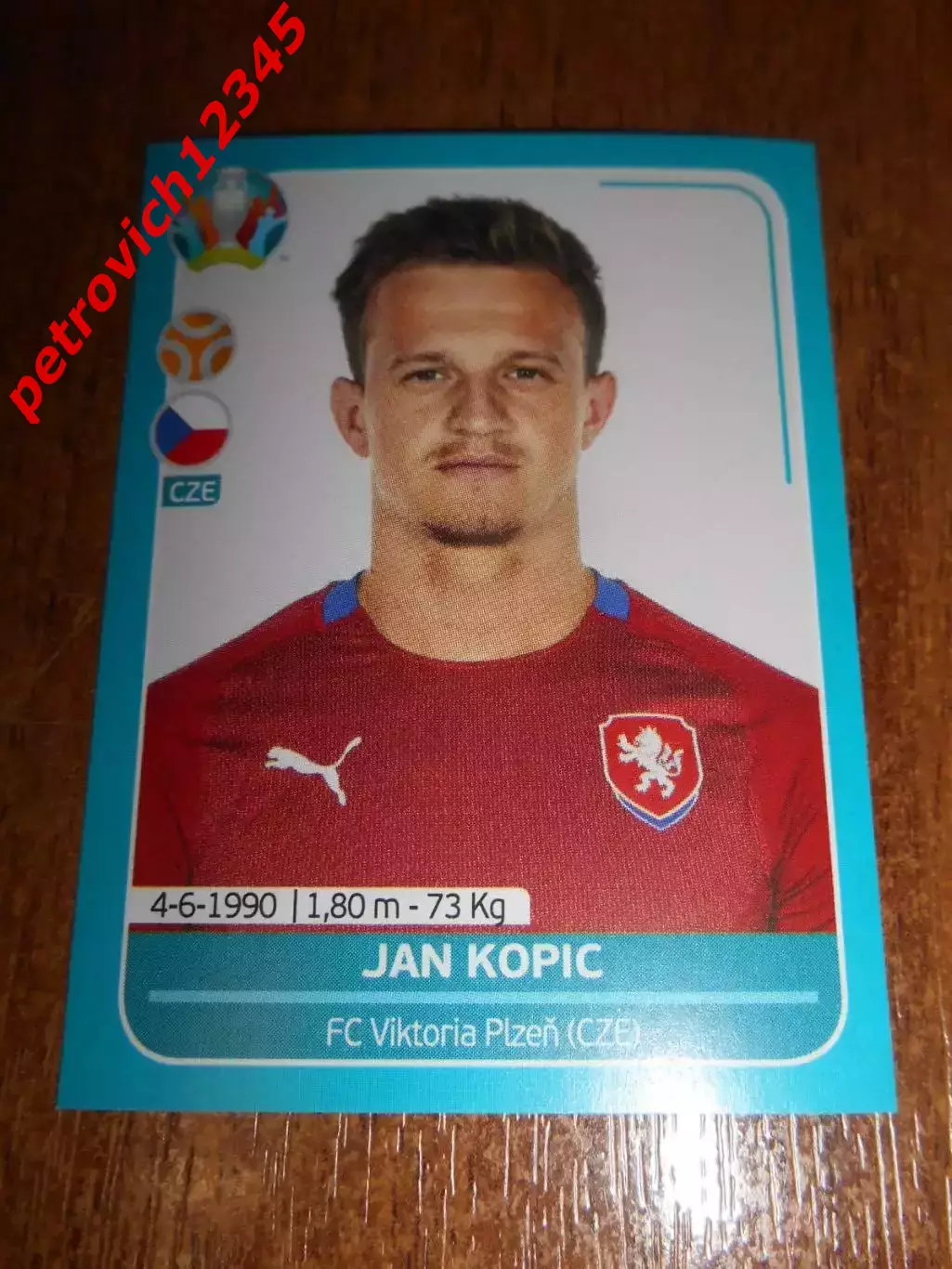 2020 Panini UEFA Euro Preview = CZE22 - Jan Kopic - Czech Republic