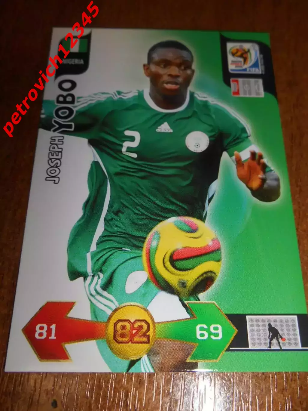 футбол.карточка = Joseph Yobo	- Nigeria