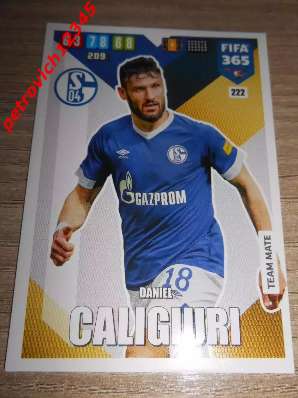 футбол.карточка = 222 - Daniel Caligiuri - FC Schalke 04