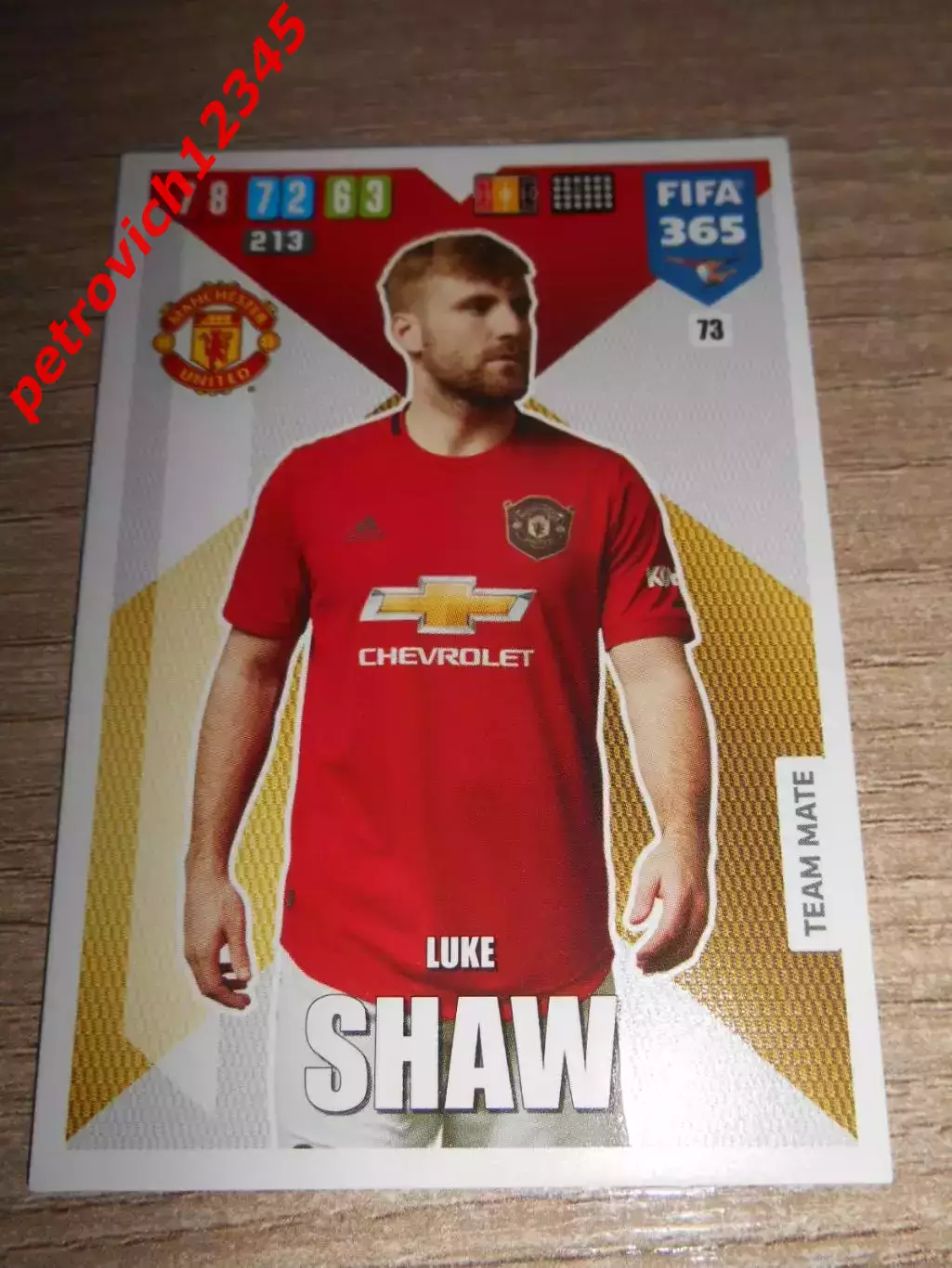 футбол.карточка = 73 - Luke Shaw - Manchester United
