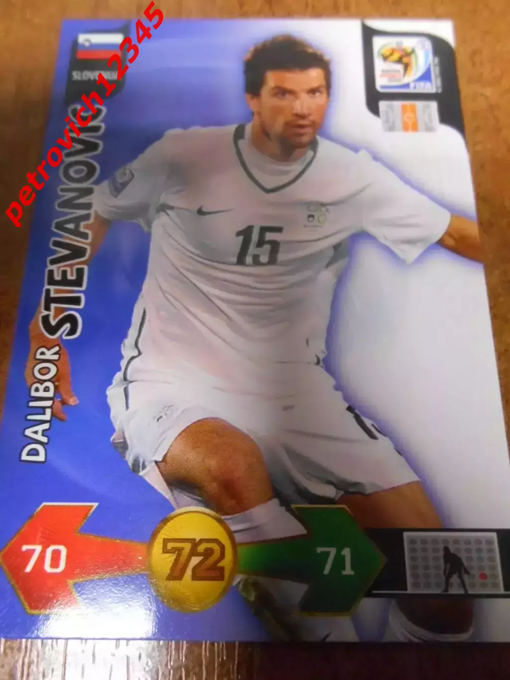 футбол. карточка = Dalibor Stevanovic - Slovenia