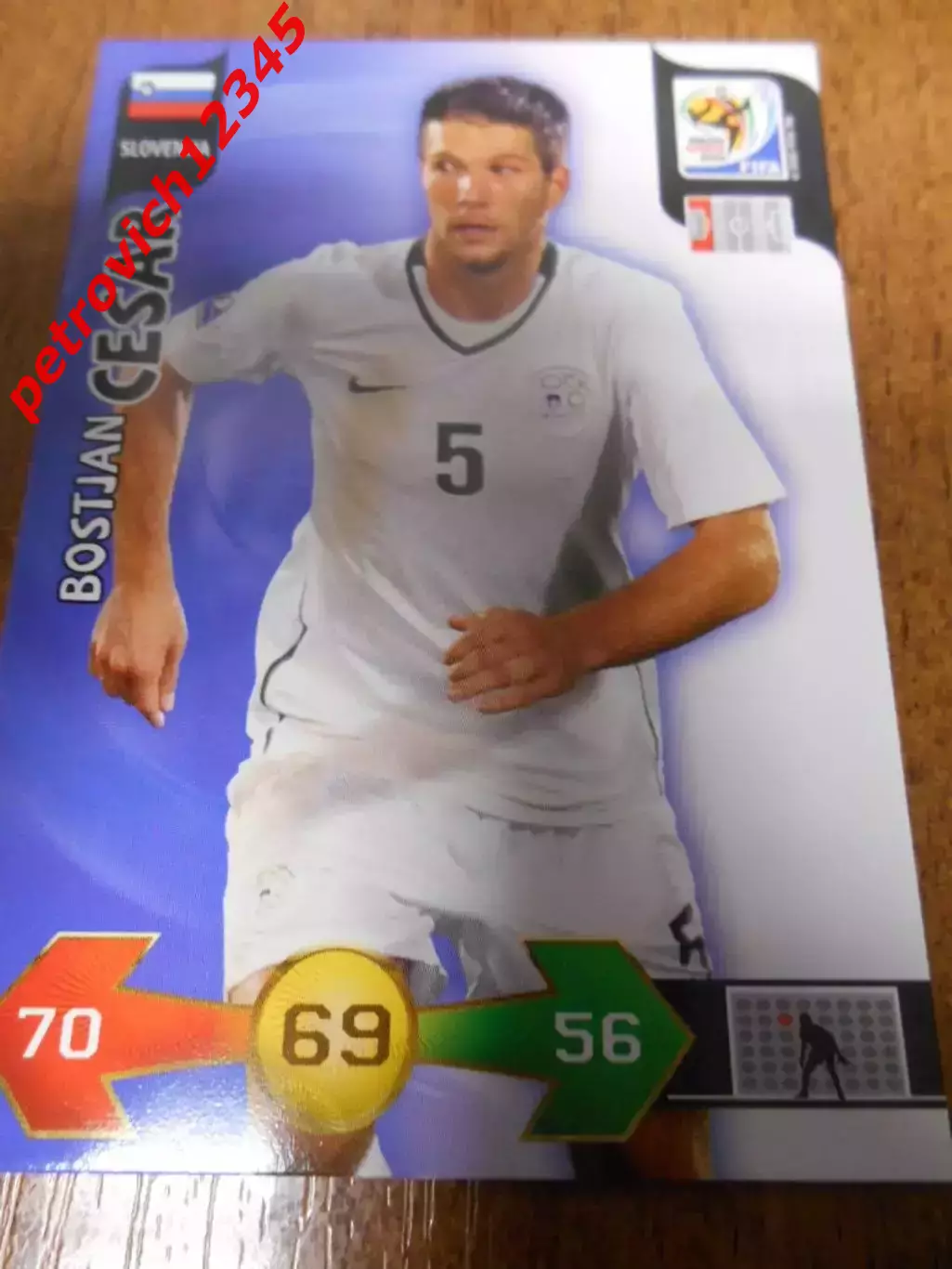футбол. карточка = Bostjan Cesar - Slovenia