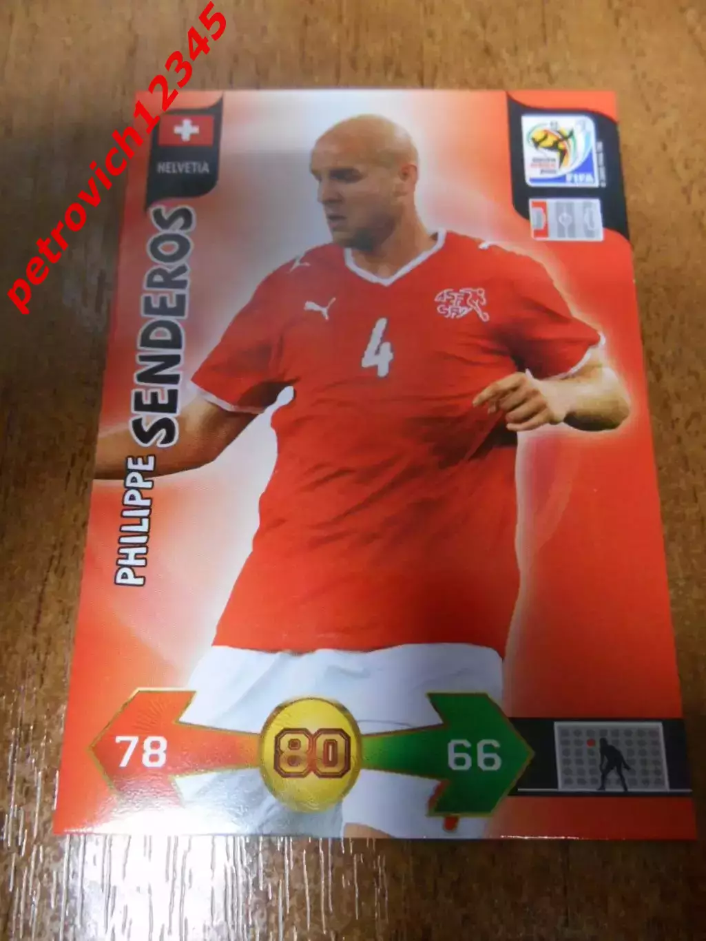 футбол. карточка = Philippe Senderos - Switzerland