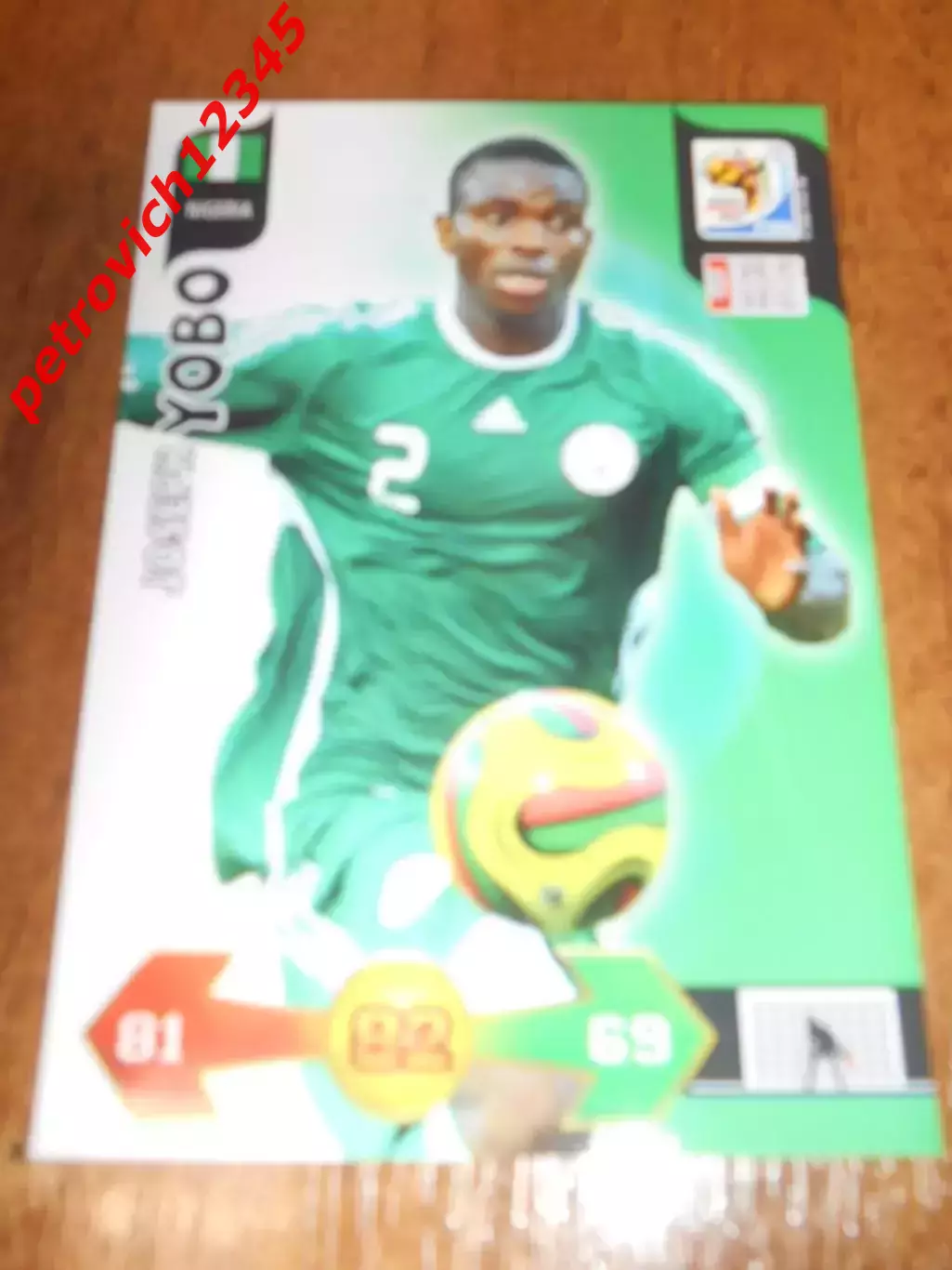 футбол. карточка = Joseph Yobo - Nigeria