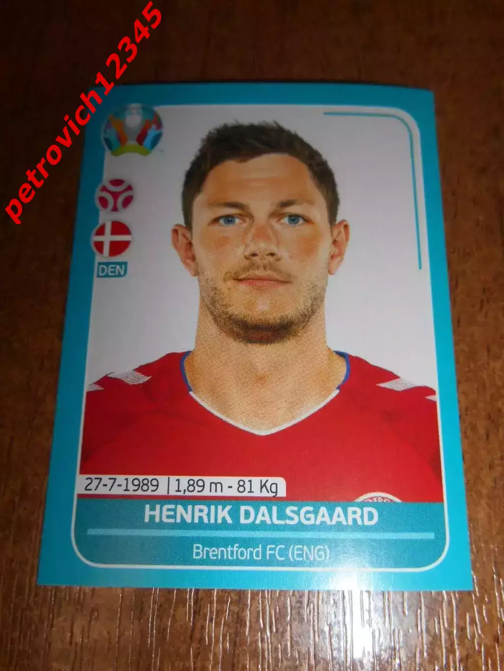 2020 Panini UEFA Euro Preview = DEN12 - Henrik Dalsgaard - Denmark