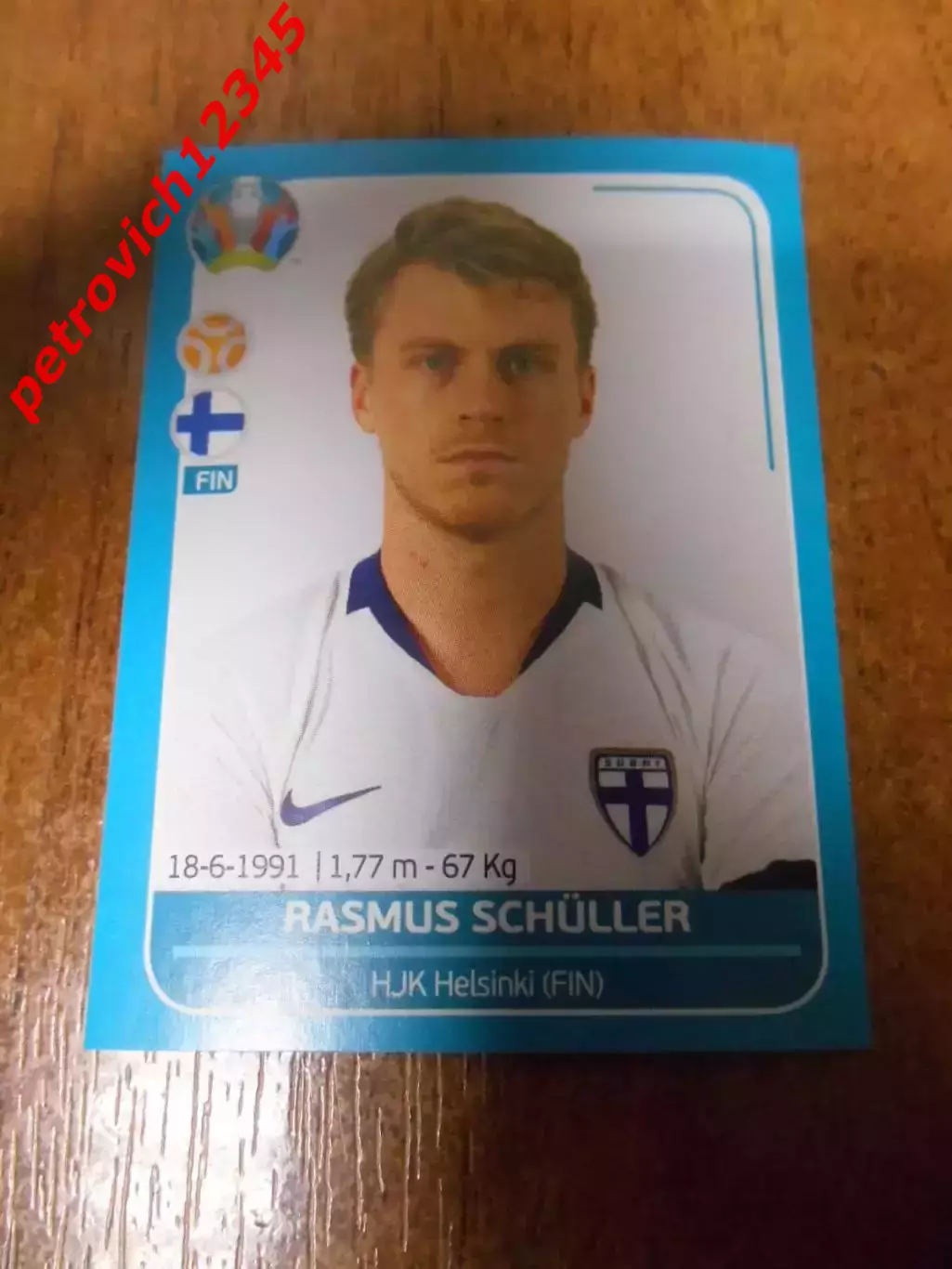 2020 Panini UEFA Euro Preview = FIN19 - Rasmus Schuller - Finland