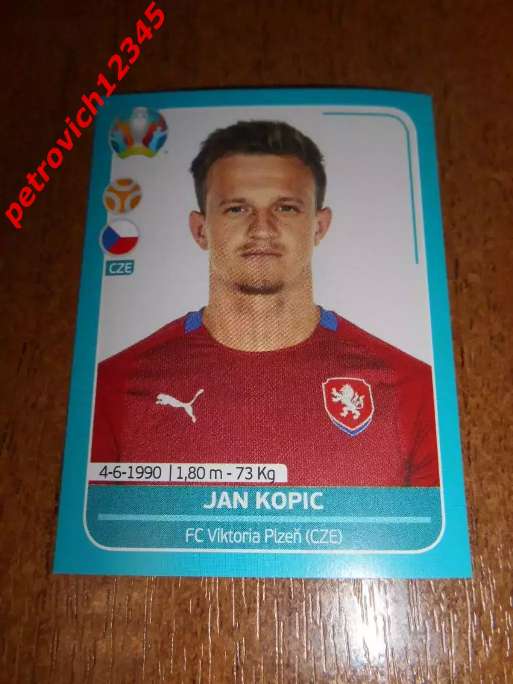 2020 Panini UEFA Euro Preview = CZE22 - Jan Kopic - Czech Republic