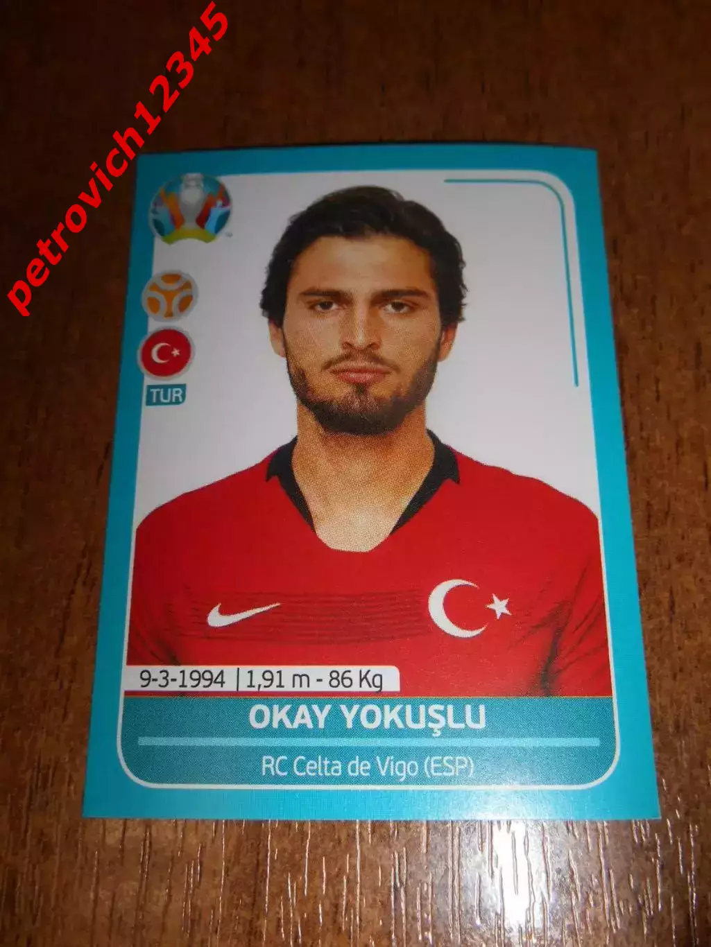 2020 Panini UEFA Euro Preview = TUR20 - Okay Yokuslu - Turkey