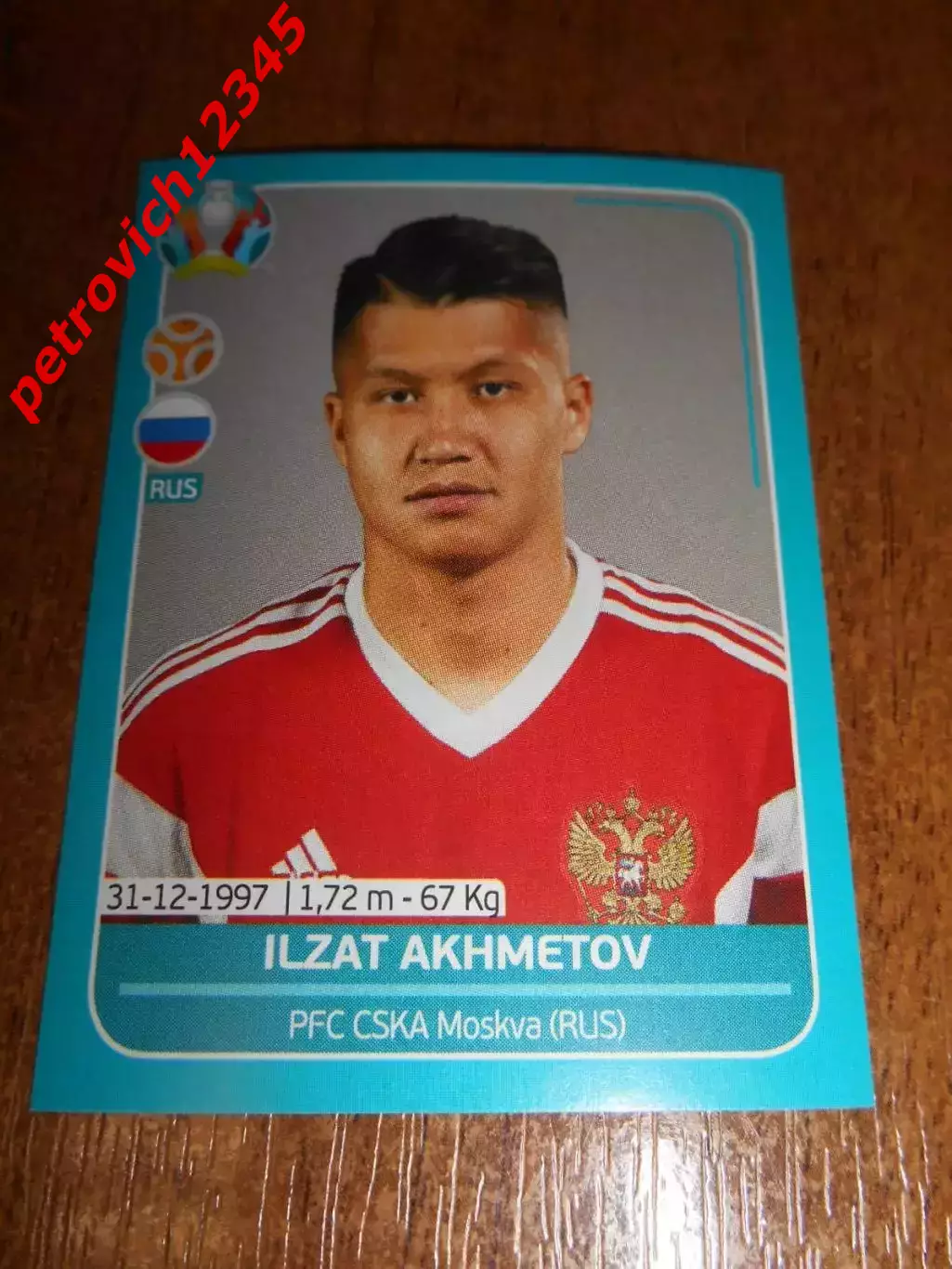 2020 Panini UEFA Euro Preview = RUS22 - Ilzat Akhmetov - Russia