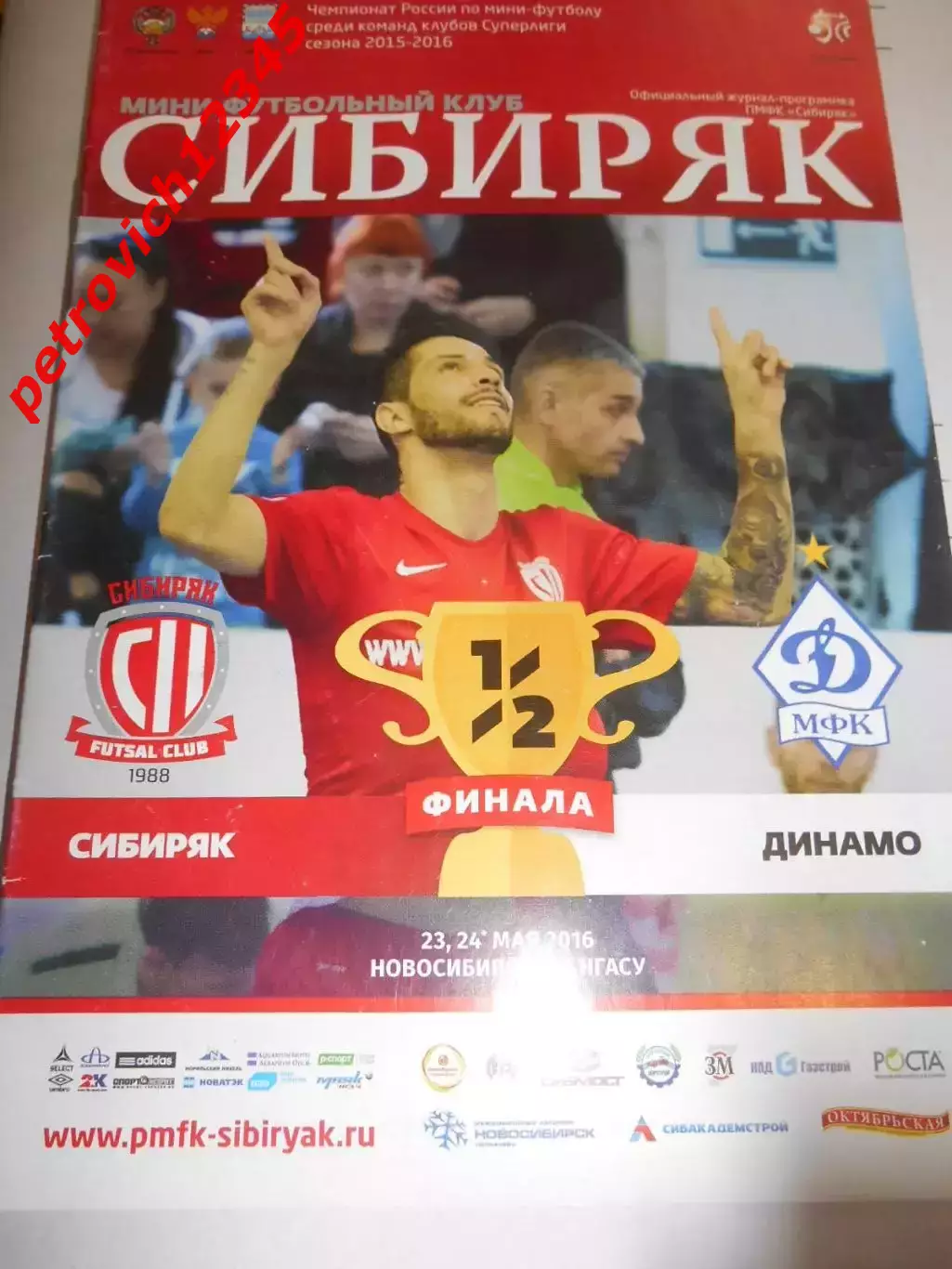 Сибиряк Новосибирск - Динамо Москва - 23 - 24 мая 2016г