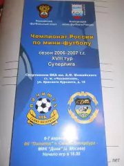 Политех Санкт - Петербург - Дина Москва - 06 - 07 апреля 2007г