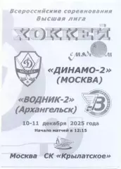 ДИНАМО-2 Москва – ВОДНИК-2 Архангельск 10-11.12.2025, черно-белая.