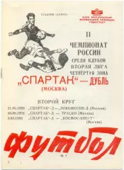СПАРТАК-ДУБЛЬ – ЛОКОМОТИВ-ДУБЛЬ, ТРАСКО Москва, КОСМОС-КВЕСТ Долгопрудный 1994.