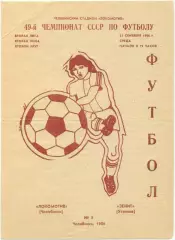 ЛОКОМОТИВ Челябинск – ЗЕНИТ Устинов / Ижевск 24.09.1986.