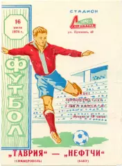 ТАВРИЯ Симферополь – НЕФТЧИ Баку 16.07.1974.