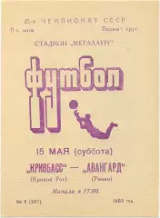 КРИВБАСС Кривой Рог – АВАНГАРД Ровно 15.05.1982.