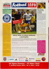 СИГМА Оломоуц – НИСТРУ Отачь 26.08.2004, кубок УЕФА, второй отборочный раунд.