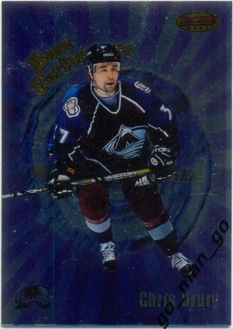 Chris Drury Colorado Avalanche. Topps Bowman's Best Performers NHL 1998-1999 BP7