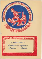 СПАРТАК Рязань – АРСЕНАЛ Тула 03.06.1984.