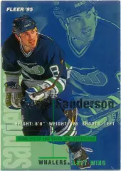Geoff Sanderson (Hartford Whalers). Fleer NHL 1994-1995, № 89.