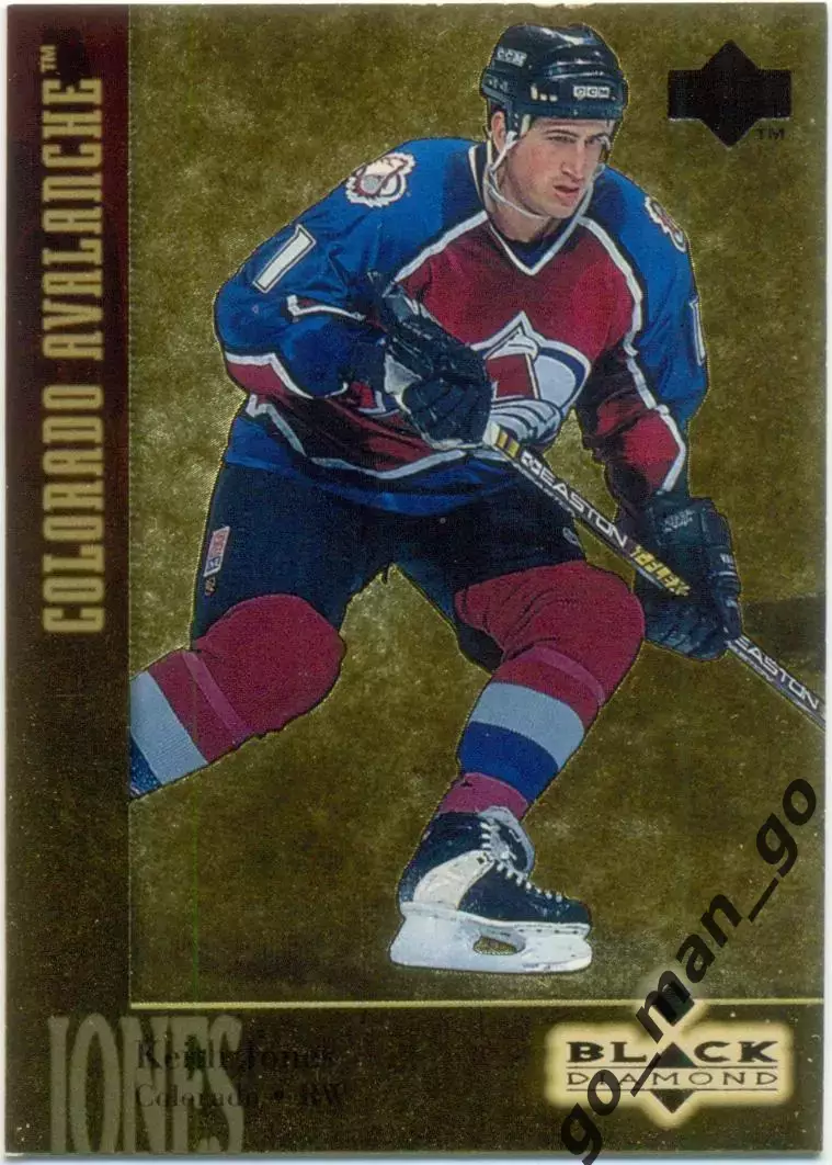 Keith Jones (Colorado Avalanche). Upper Deck Black Diamond NHL 1996-1997, № 39.