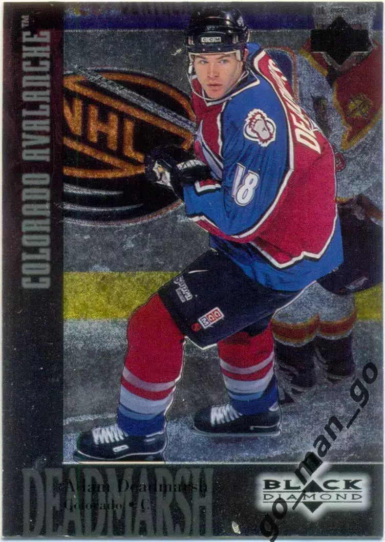 Adam Deadmarsh (Colorado Avalanche). Upper Deck Black Diamond NHL 1996-1997 № 81
