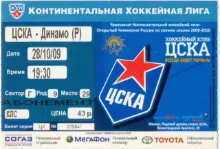 ЦСКА Москва – ДИНАМО Рига 28.10.2009.