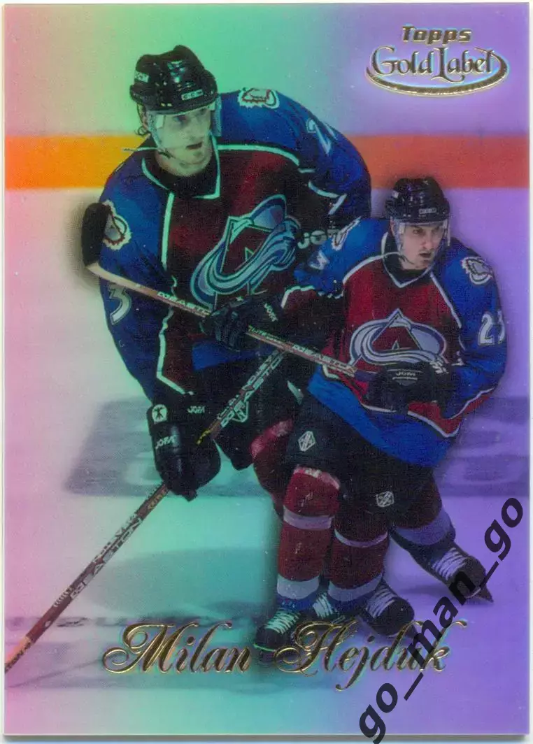 Milan Hejduk (Colorado Avalanche). Topps Gold Label Class 1 NHL 1998-1999, № 90.