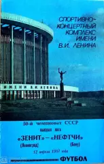 ЗЕНИТ Ленинград / Санкт-Петербург – НЕФТЧИ Баку 12.04.1987.