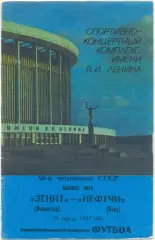 ЗЕНИТ Ленинград / Санкт-Петербург – НЕФТЧИ Баку 12.04.1987.