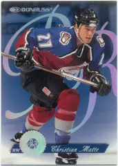 Christian Matte (Colorado Avalanche). Donruss Rated Rookie NHL 1997-1998, № 6.