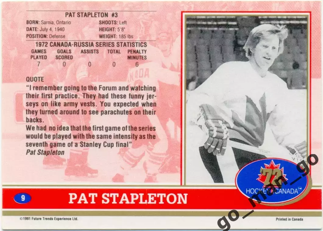 Pat Stapleton (Canada). Future Trends Canada '72 1991-1992, № 9. 1