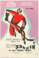 СК ИМ. УРИЦКОГО Казань – МОЛОТ Пермь 26-27.12.1983.