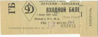 ЦСКА Москва – ТОРПЕДО Москва 01.06.1987, Кубок Федерации футбола СССР.