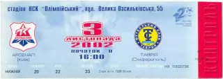 АРСЕНАЛ Киев – ТАВРИЯ Симферополь 03.11.2002.