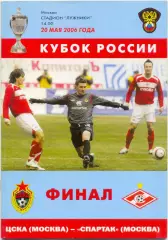 ЦСКА Москва – СПАРТАК Москва 20.05.2006, кубок России, финал.