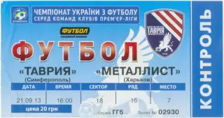 ТАВРИЯ Симферополь – МЕТАЛЛИСТ Харьков 21.09.2013.