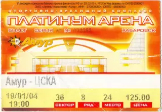 АМУР Хабаровск – ЦСКА Москва 19.01.2004.