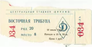 ДИНАМО Москва – ТОРПЕДО Москва 10.07.1987.