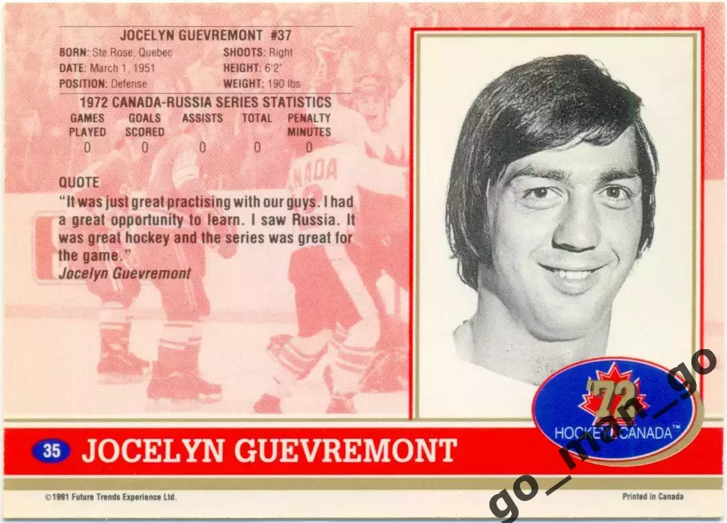 Jocelyn Guevremont (Canada). Future Trends Canada '72 1991-1992, №35. 1