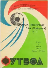 РОТОР Волгоград – СКА Хабаровск 23.08.1984.