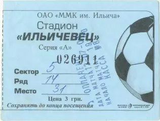 ИЛЬИЧЕВЕЦ Мариуполь – ТАВРИЯ Симферополь 12.07.2003.