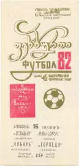 ТОРПЕДО Кутаиси – КУБАНЬ Краснодар 16.11.1982.